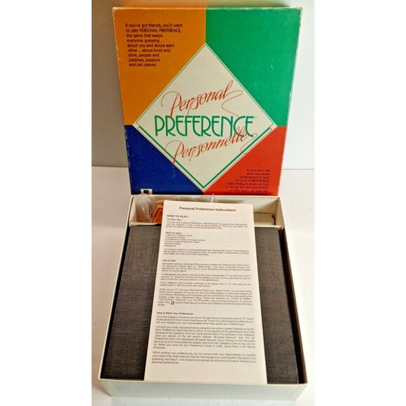 VTG 1987 Personal Preference Board Game NEW unused sealed Game pieces open box - Picture 4 of 7